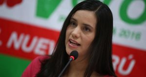 Verónika Mendoza, candidata de Juntos por el Perú