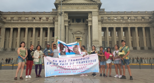 Plantón autoconvocado de colectivas y organizaciones de personas trans por el asesinato de Ale Castillo y Erika Quintana. Foto: Féminas Perú 